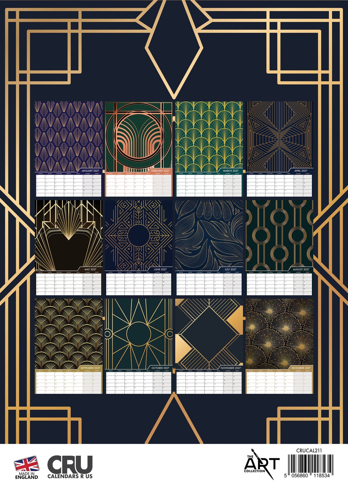 Art Deco - A3 Calendar 2027