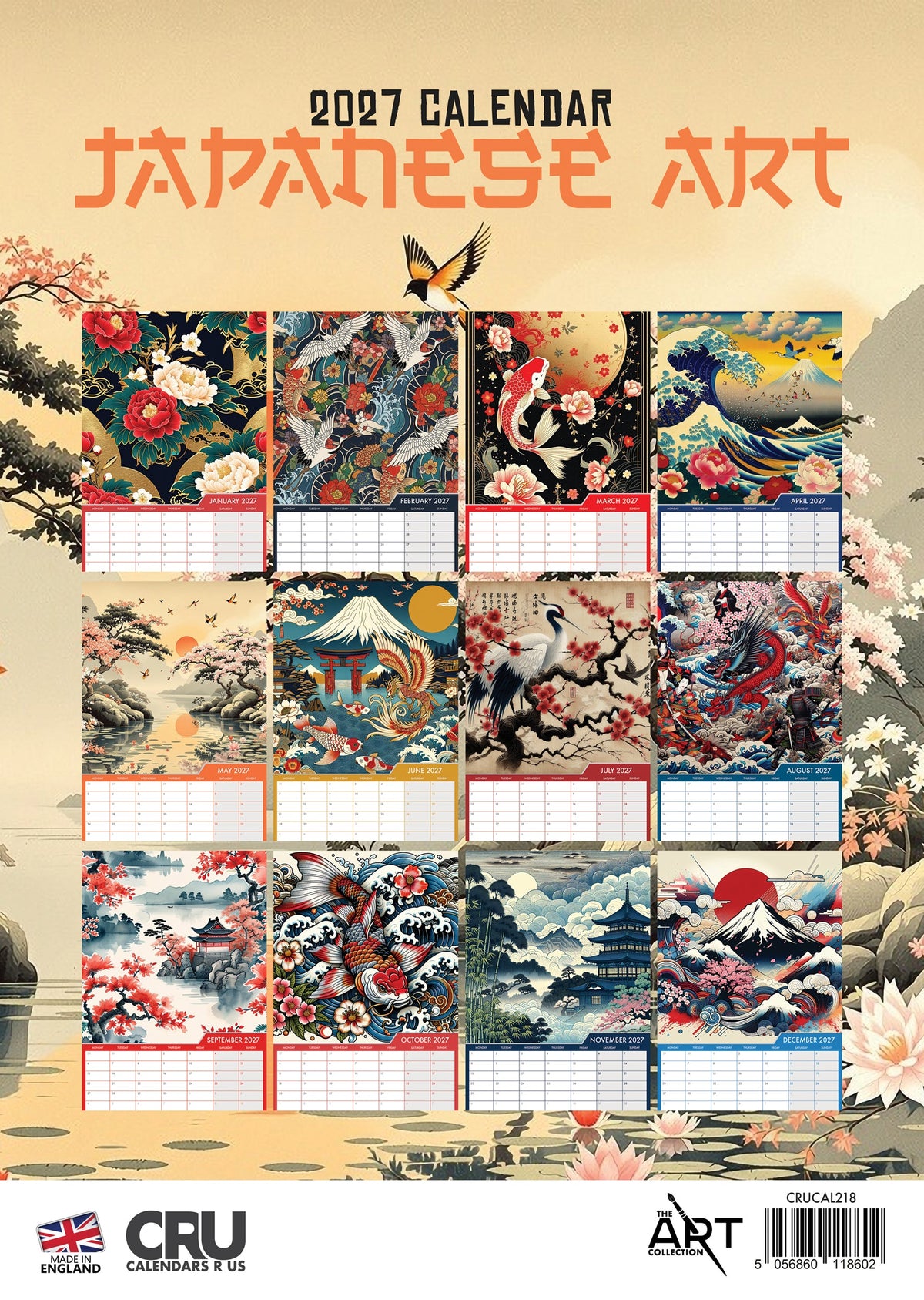 Japanese Art - A3 Calendar 2027
