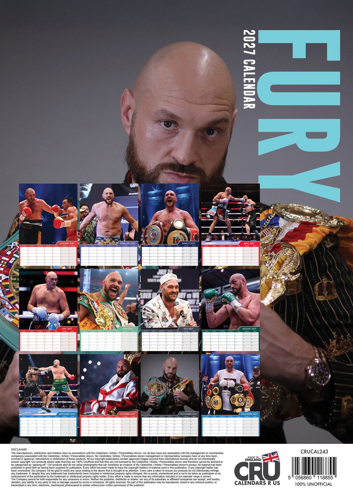 Tyson Fury - A3 Calendar 2027