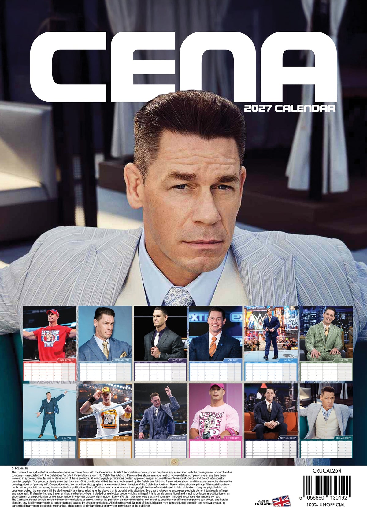 John Cena - A3 Calendar 2027