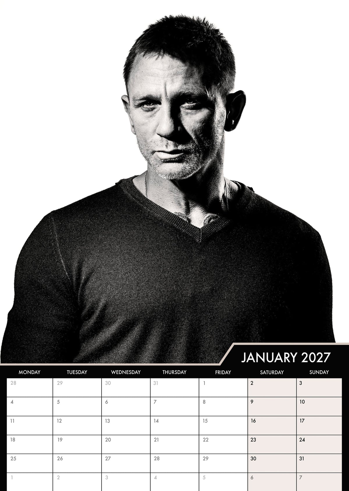 Daniel Craig - A3 Calendar 2027