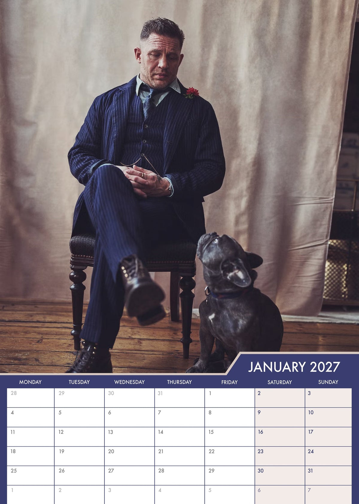 Tom Hardy - A3 Calendar 2027