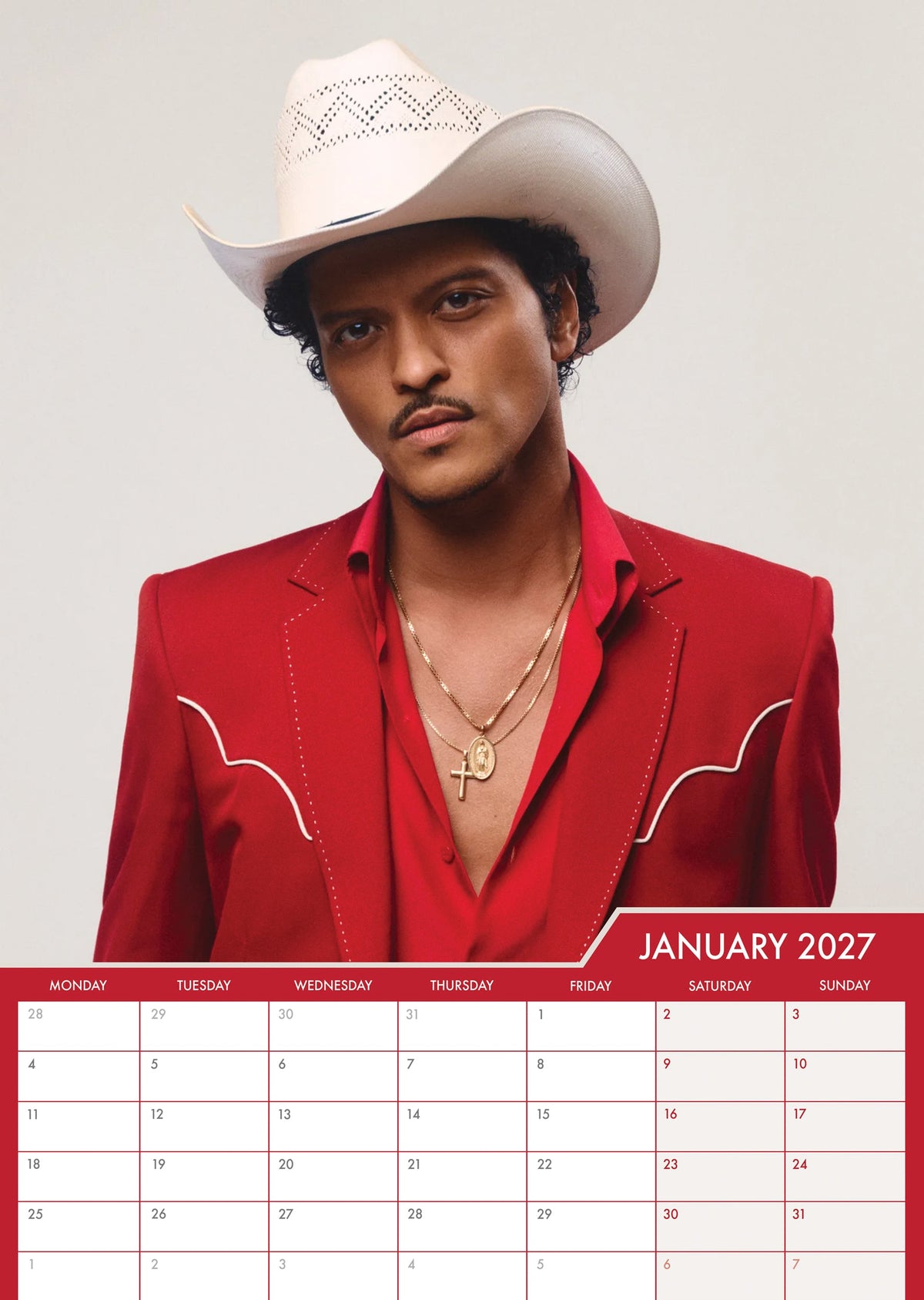 Bruno Mars - A3 Calendar 2027