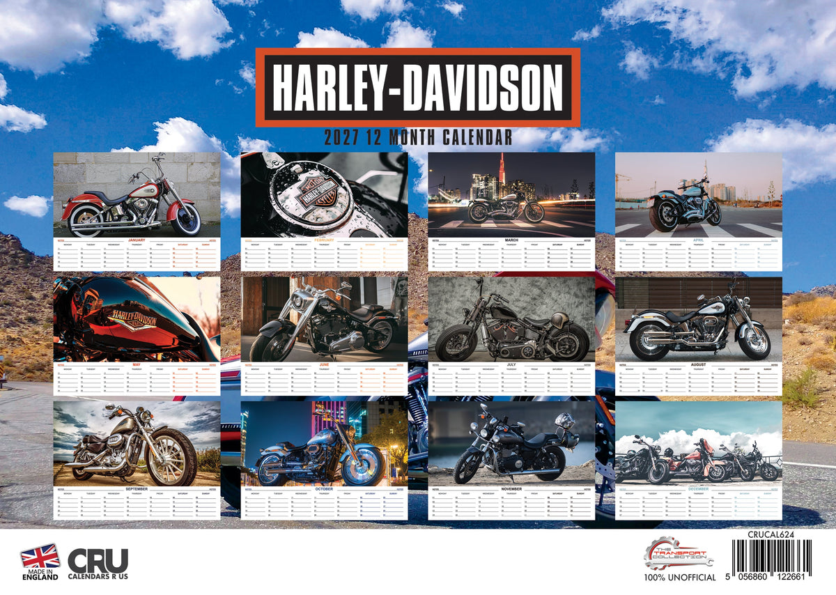 Harley Davidson - A3 Calendar 2027