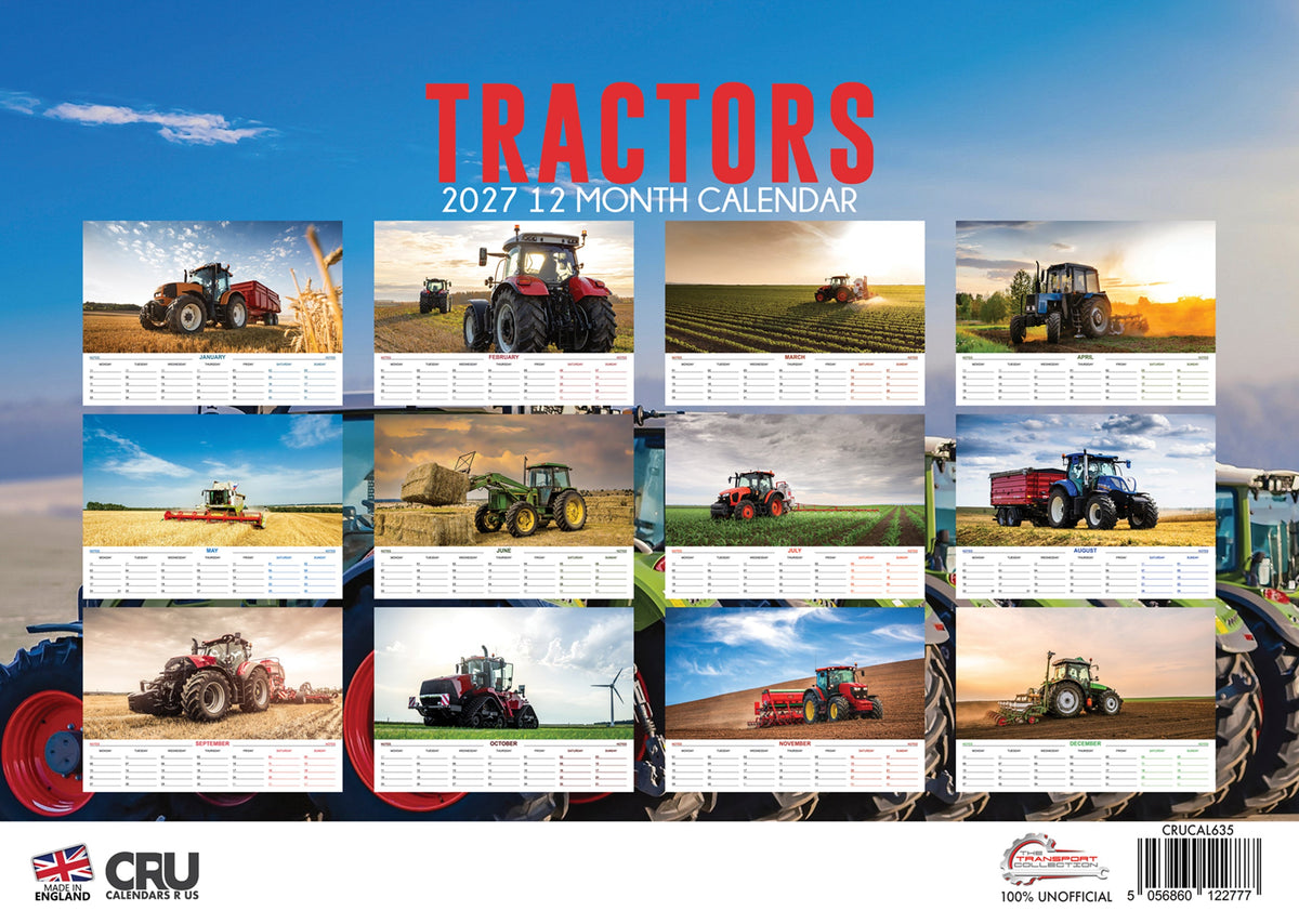 Tractors - A3 Calendar 2027