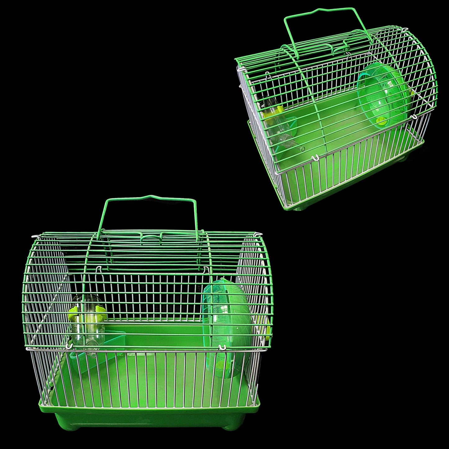 Small Pet Hamster Mouse Rodent Cage 21.5 x 19 x 16 cm Assorted Colours 0081