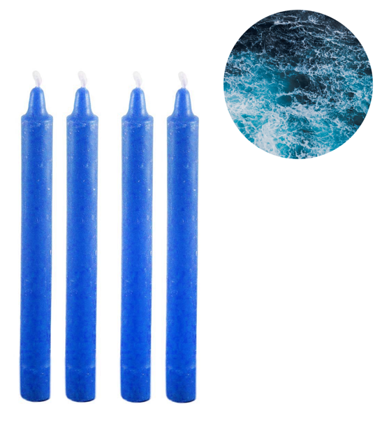 Long Scented Wax Candle Sticks 20cm Pack of 4 Assorted Scents 0229