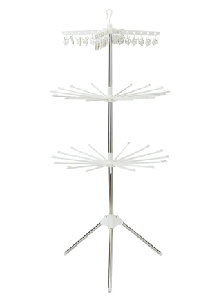 Space Saving Laundry Dryer 170 cm 3 Tiers Rotating 10 Arms 6816