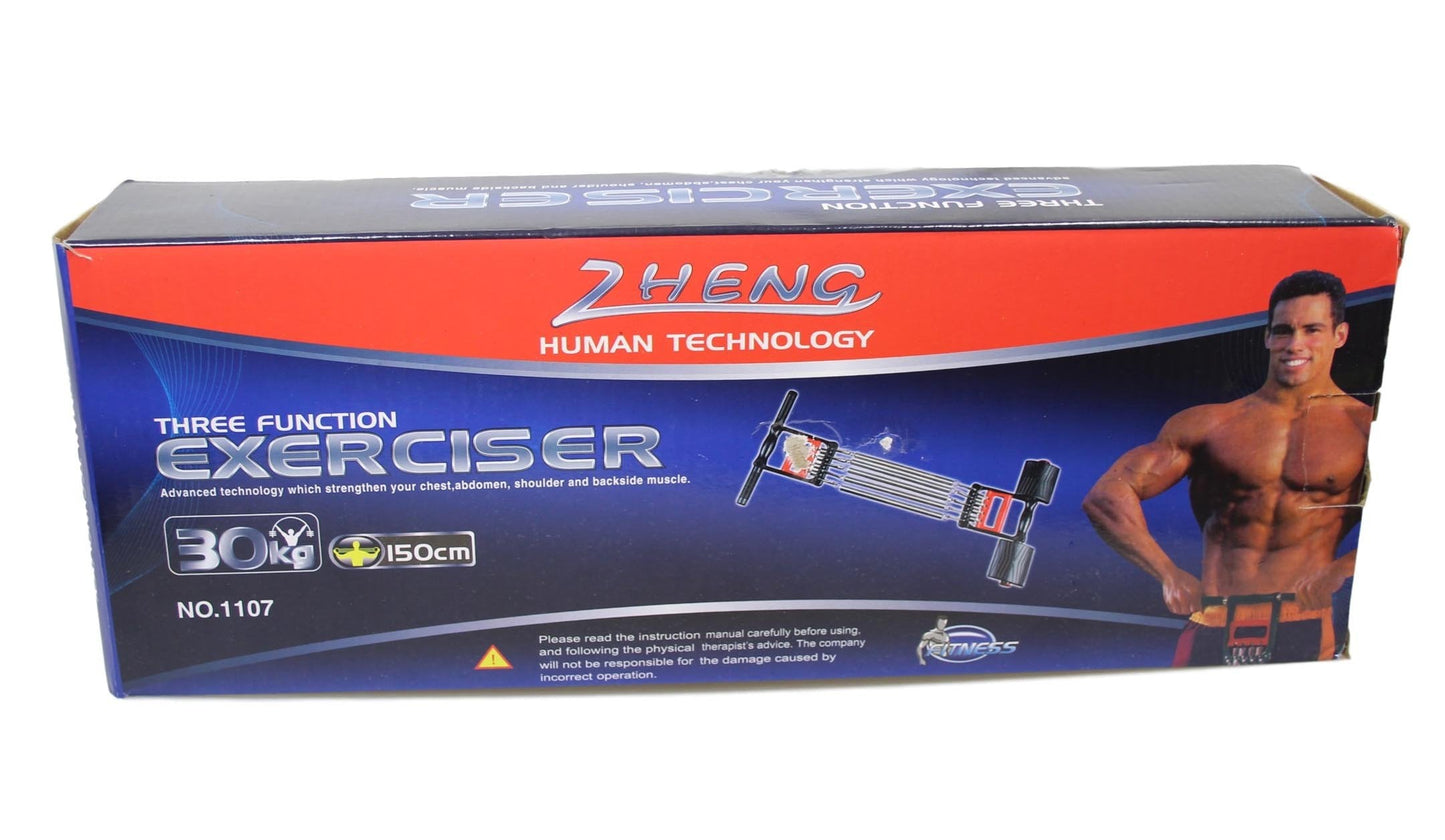 5 Spring Chest Expander 3 In 1 Pull Stretcher Gym Muscle Training Exerciser 30kg 5582 A W25
