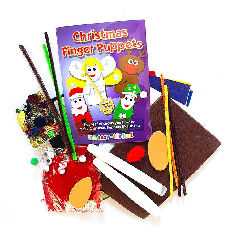 Christmas 6 Finger Puppets Mega Craft Kit ( Craft Clearance Special )