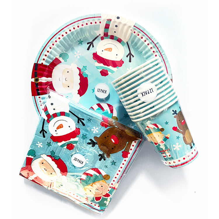 Christmas Mega Partyware Mix ( 44pcs )