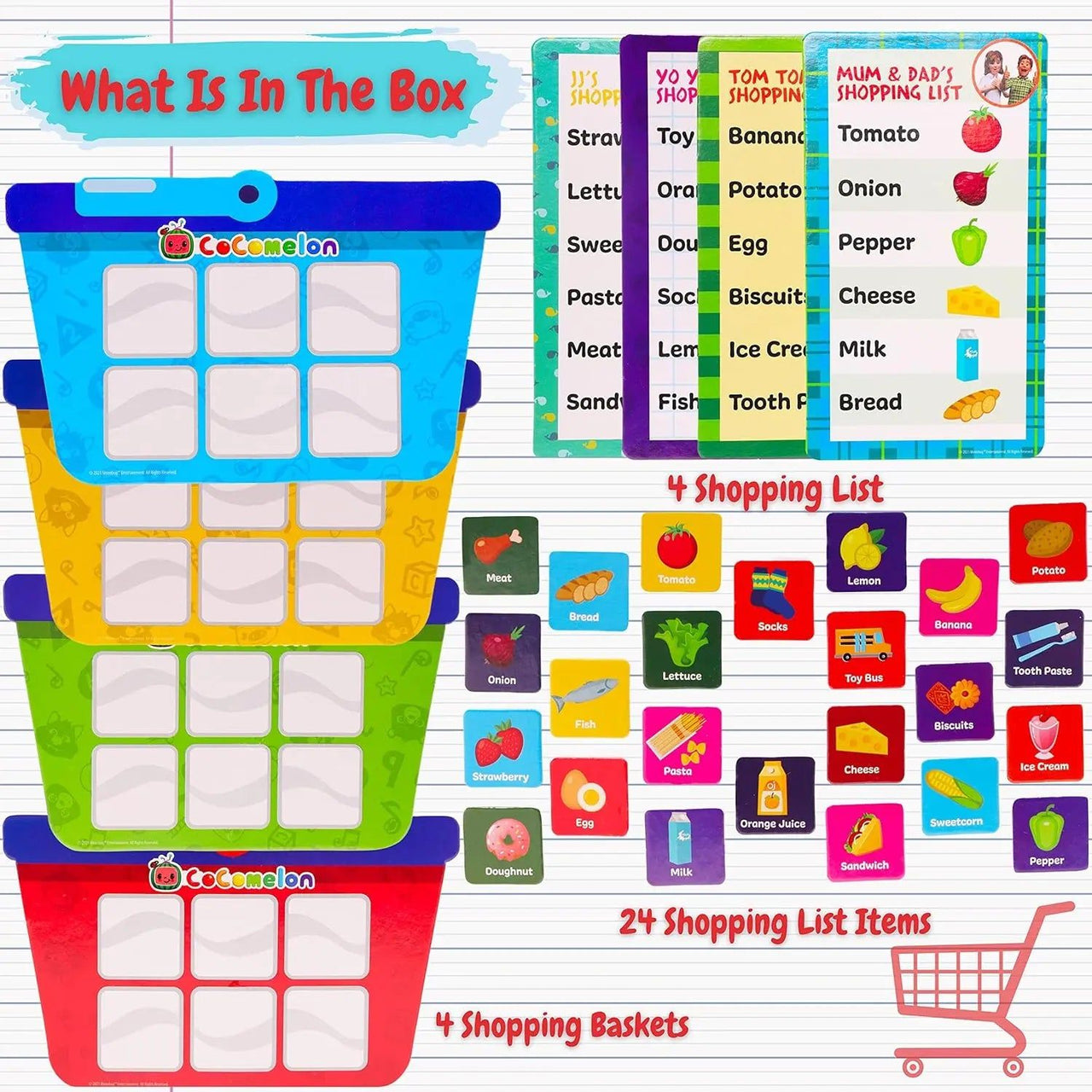 Cocomelon Let's Go Shopping Picture Puzzles Game