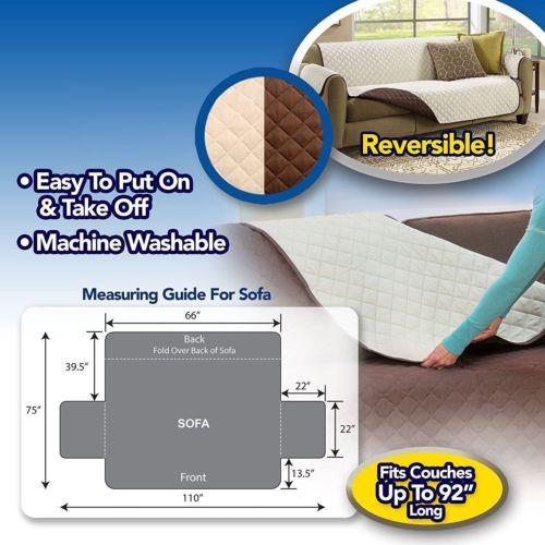 Pet Couch Sofa Slip Cover Brown 5307