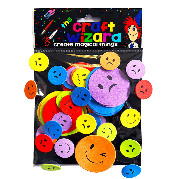 Funny Faces Foam Sticker Shapes Value Mix