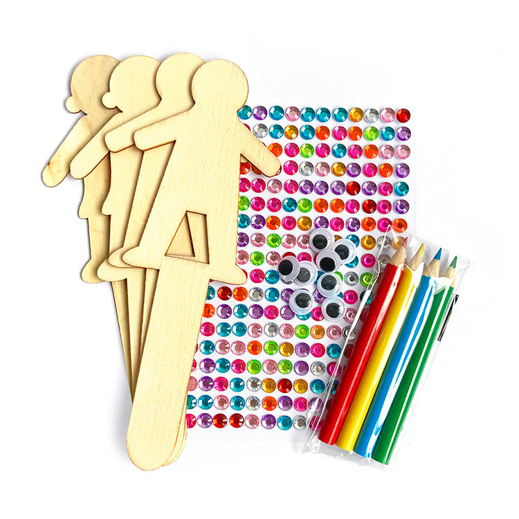 Wooden Puppet Decorating Kit