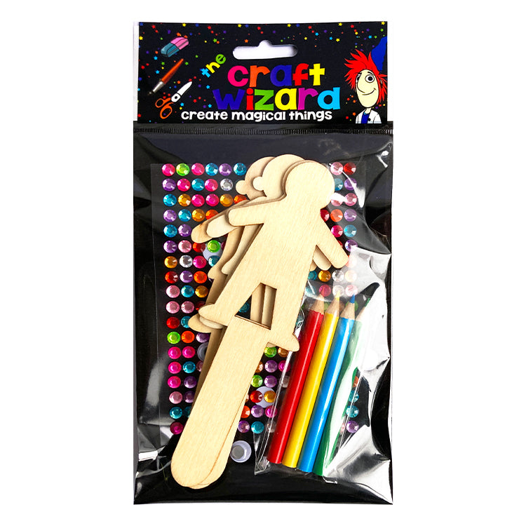 Wooden Puppet Decorating Kit