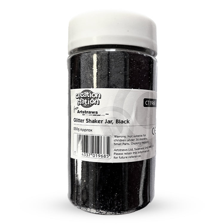 Jumbo Black Glitter Shaker Jar ( 250g )