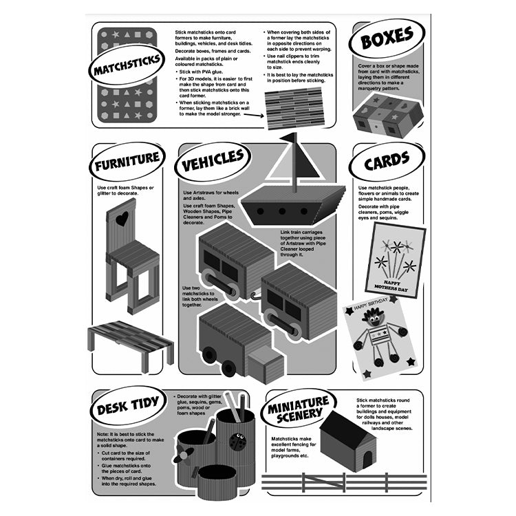 Coloured Craft Matchsticks x 2000 ( Craft Clearance Special )