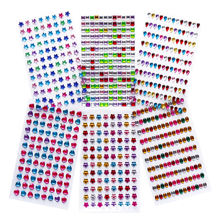 Peel And Stick Gemstone Sheets x 6 ( Craft Clearance Special )