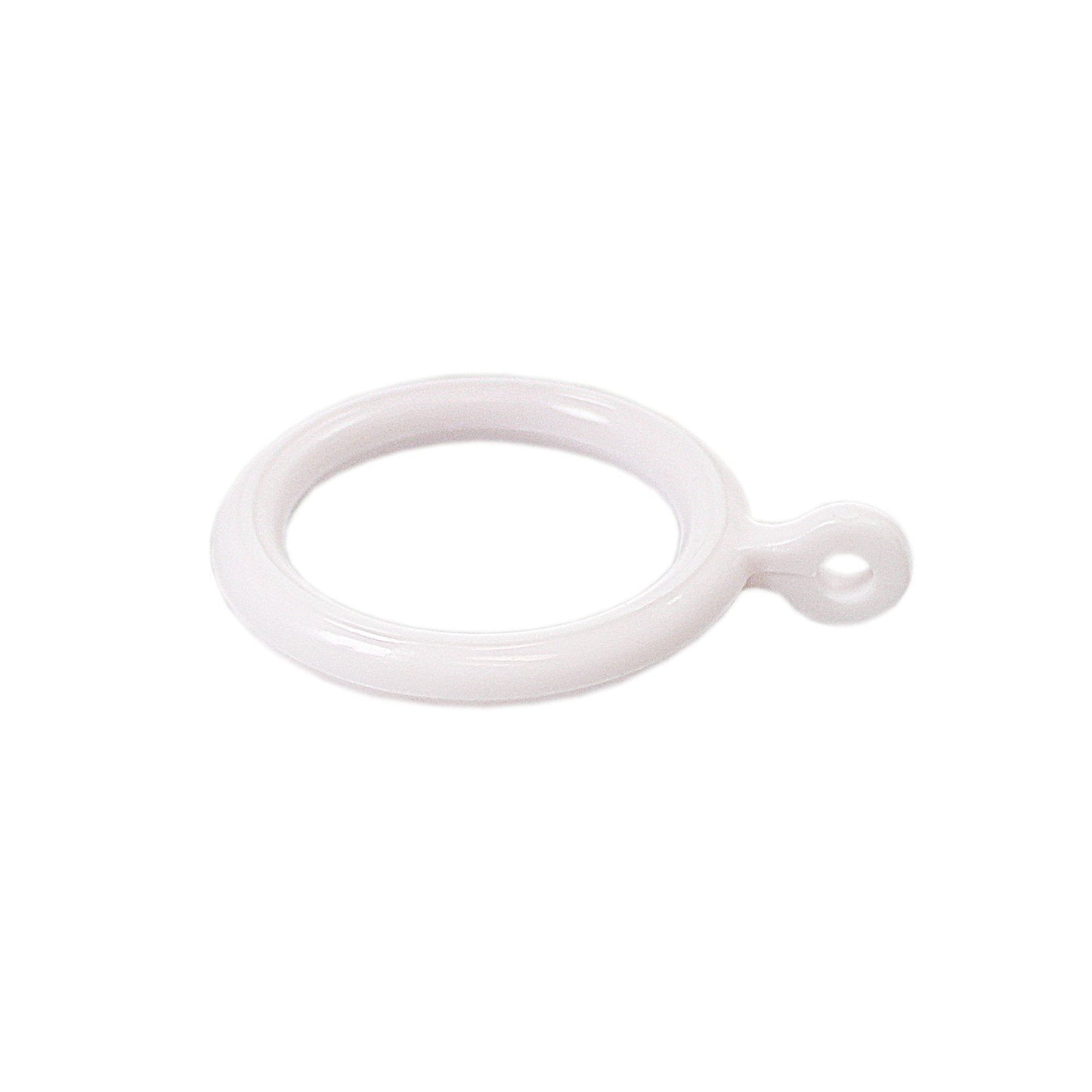 Plastic Shower Curtain Rings White Pack of 10 4778 A