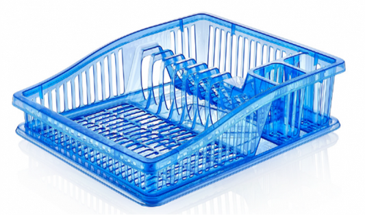 Small Transparent Step Dish Drainer Rack with Tray D07108
