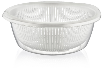 Plastic Strainer with Bowl 7L Assorted Colours D10212 A