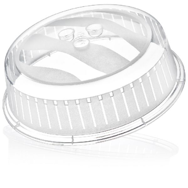 Plastic Microwave Food Plate Cover with Vent 26cm D10506