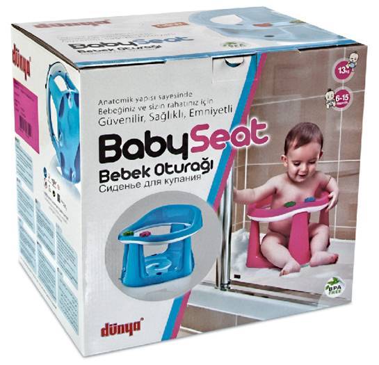 Plastic Baby Seat Suitable 6-15 Months Assorted Colours D11121 A