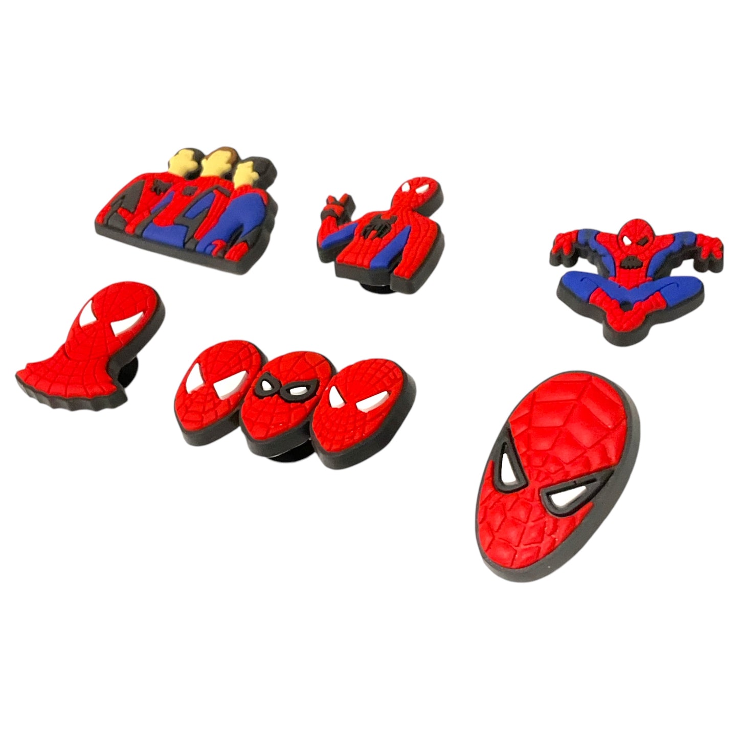 Spiderman Style Jibbitz Croc Style Shoe Charms - 6 Pack