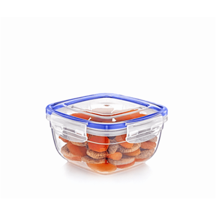 Square Clear Plastic Food Storage Container With Sealing Lid 275Ml