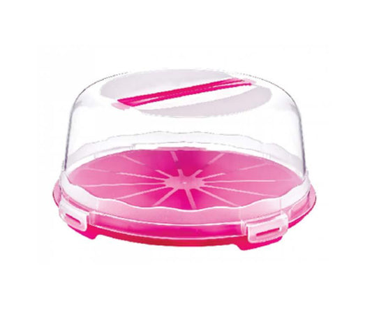 Plastic Cake Pastry Carry Box with Cover 30 cm Assorted Colours D30306