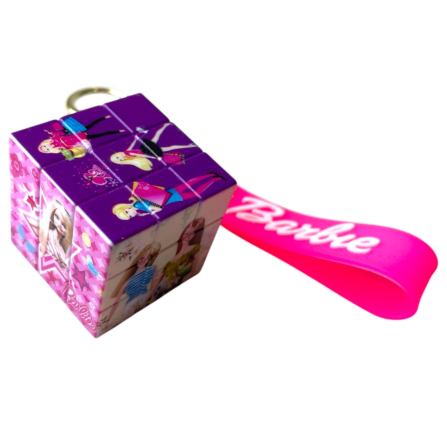 Barbie Puzzle Cube Keychain Keyring