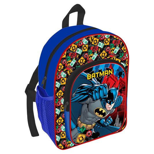 Batman Style Backpack Kids Deluxe Rucksack with Zips & Adjustable Straps