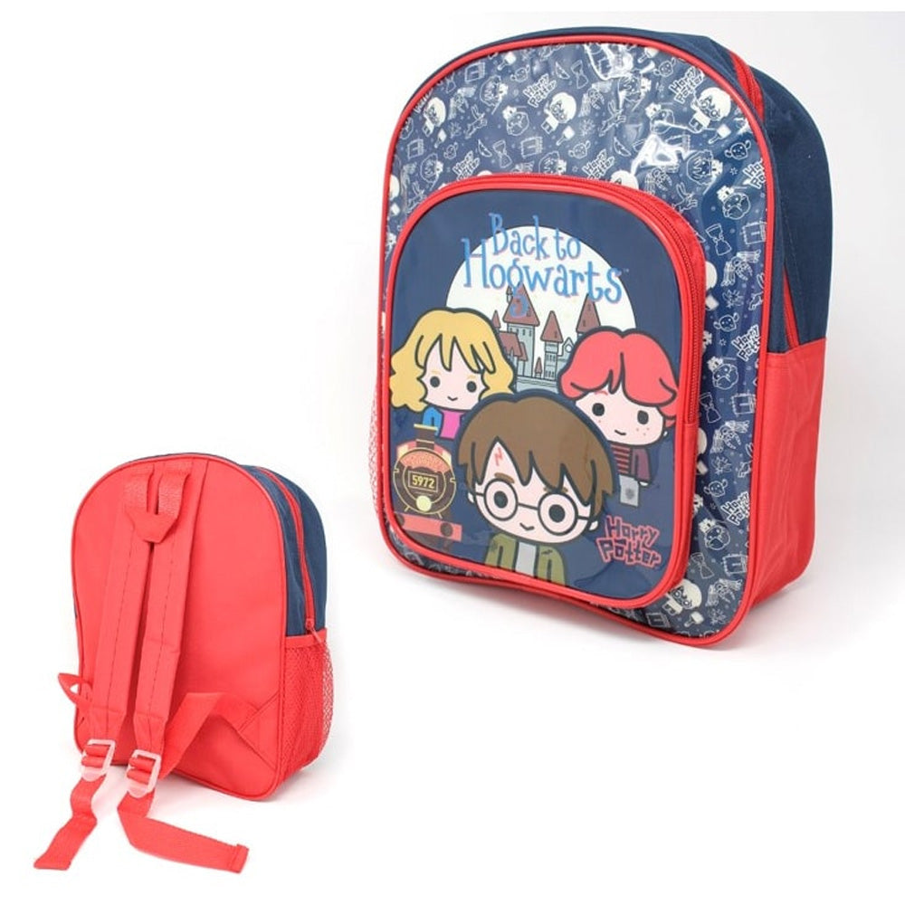 Harry Potter Style Backpack Kids Deluxe Rucksack with Zips & Adjustable Straps