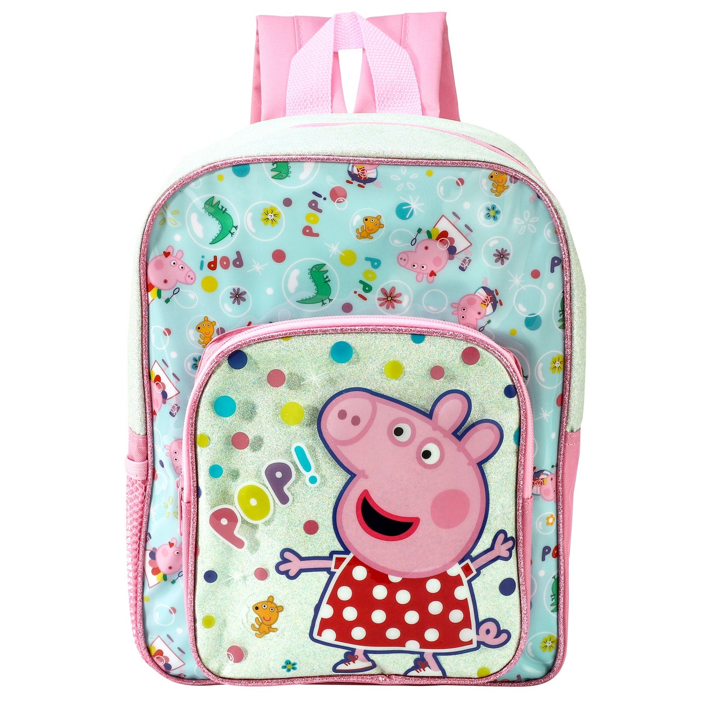 Peppa Pig Style Backpack Kids Deluxe Rucksack with Zips & Adjustable Straps