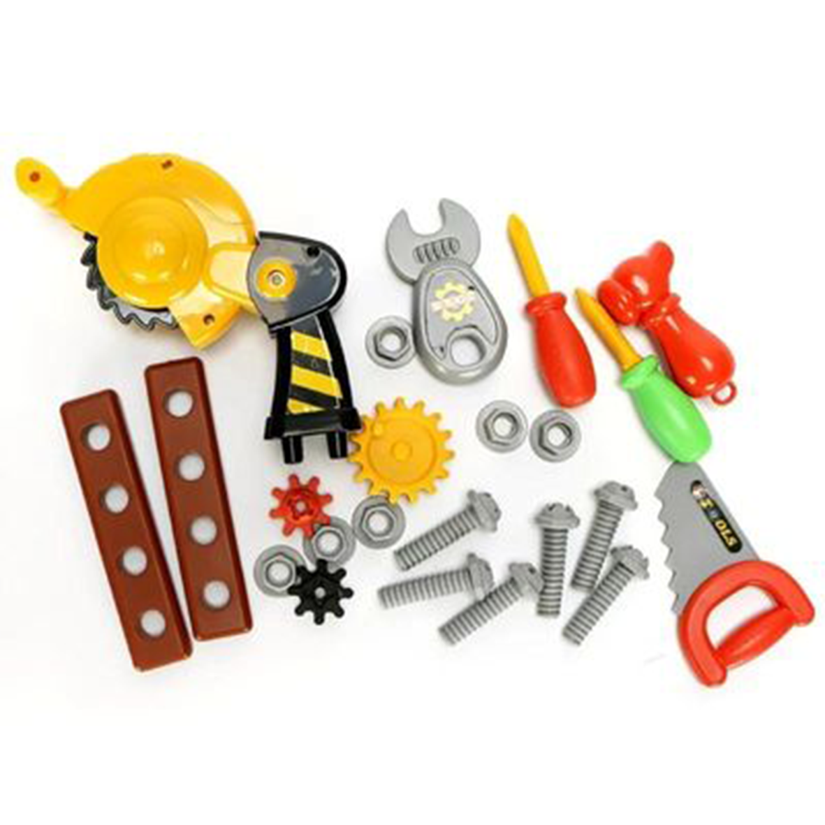 Deluxe Tool Set Complete Set Pretend Play Tool Box Carry Case - 31 Pieces