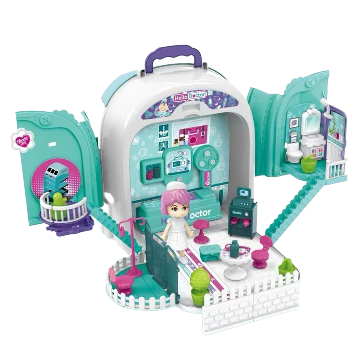 3 in 1 Doctors Playset Backpack Double Sided Case