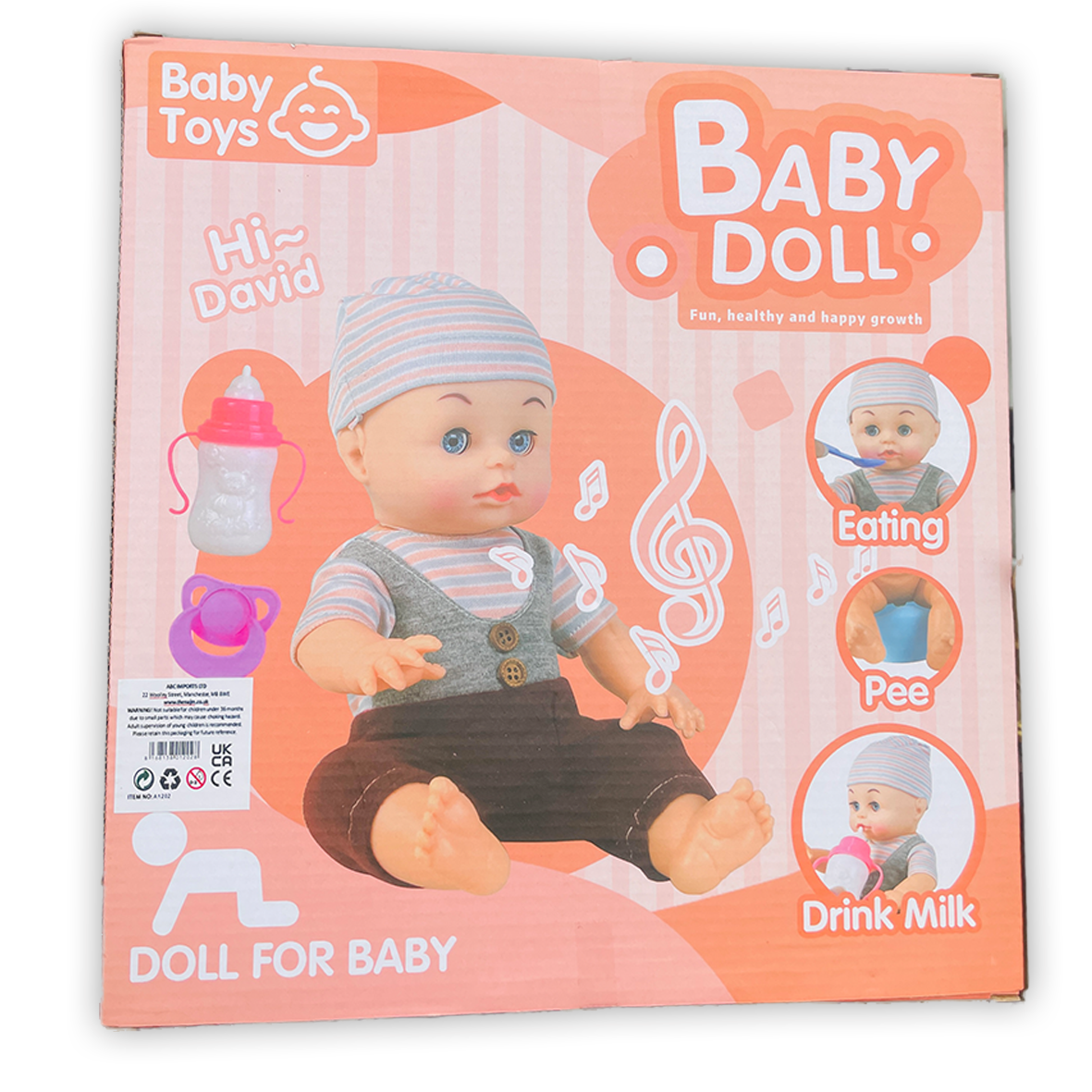 Interactive Baby Doll Set with Toy Accessories Candy & Pram