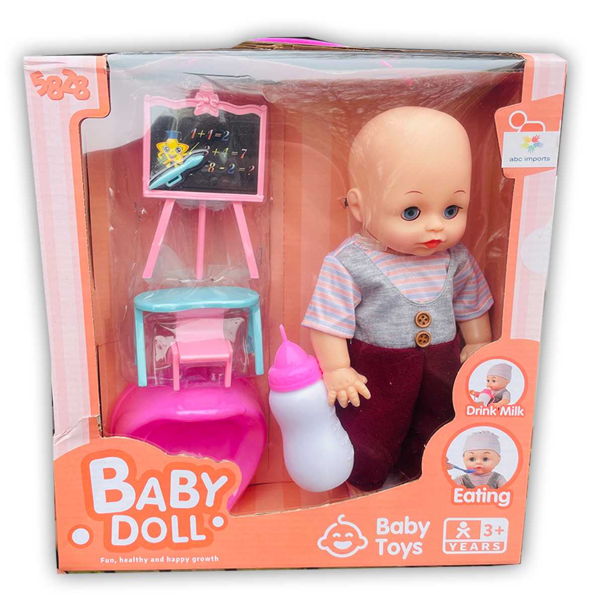 Interactive Baby Doll Set with Toy Accessories School Set