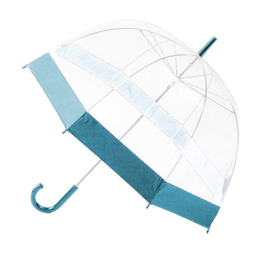 Clear Transparent Umbrella with Coloured Border 84cm Assorted Colours 1926
