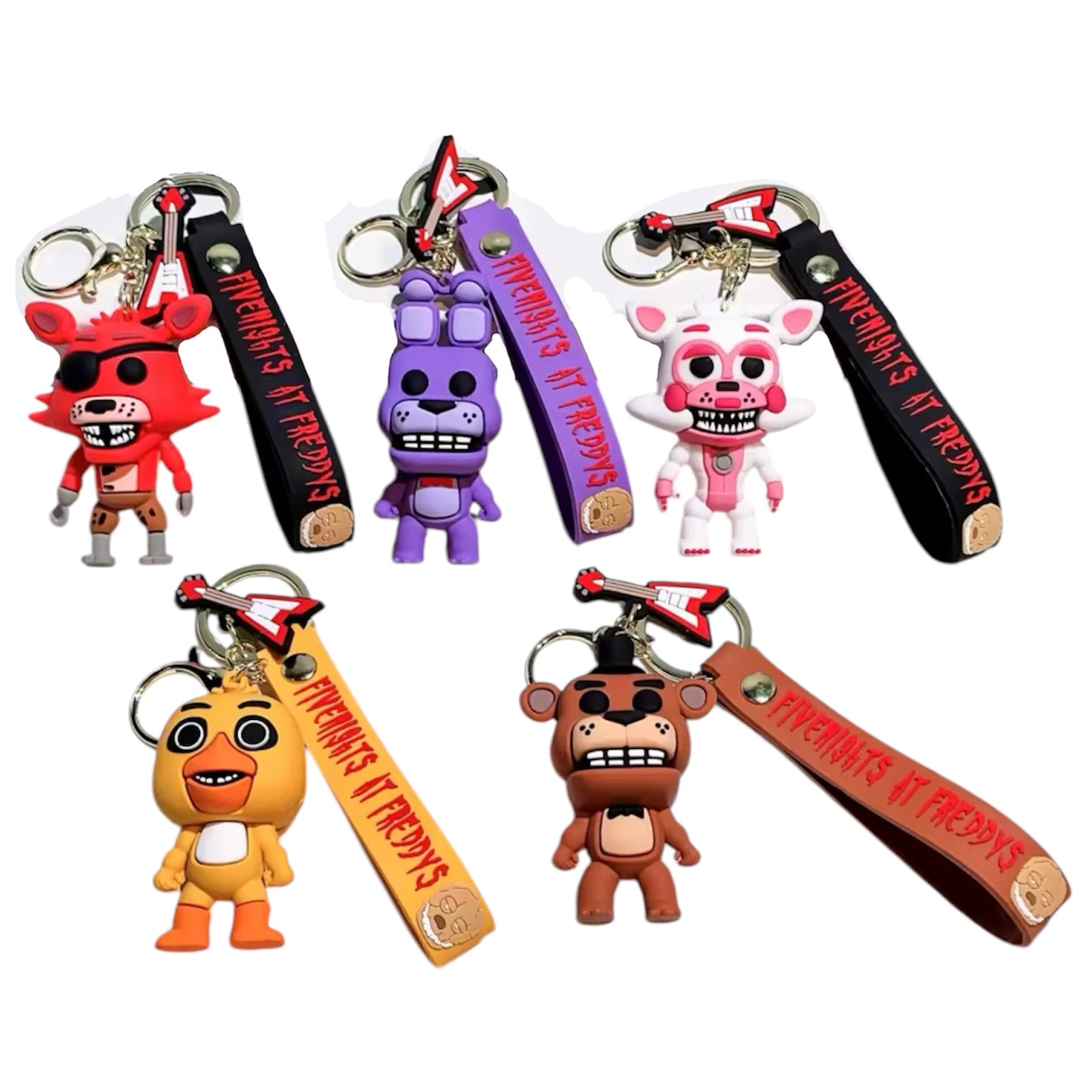 Five Nights At Freddy’s FNAF Chica Style 3D Silicone Keychain Keyring Pendant