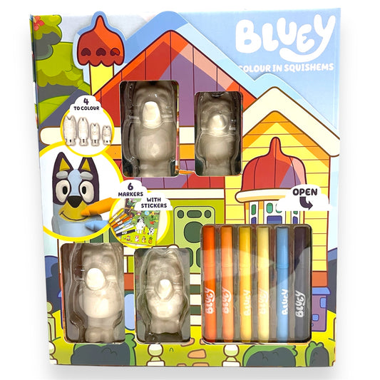 Bluey Colour In Squishems Complete Family Set