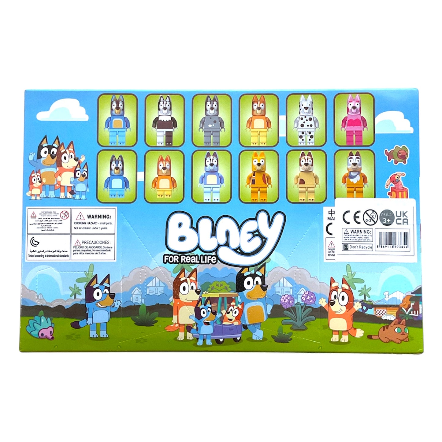 Bluey Style Mini Figures Building Blocks Accessories 12 Pack