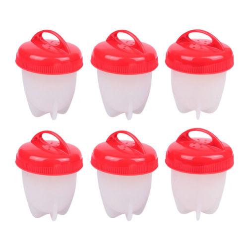 6 Silicone Egg Boil Shells Boiled Egg Separator Cooker Cone Boil Eggs Perfect Egg 5309