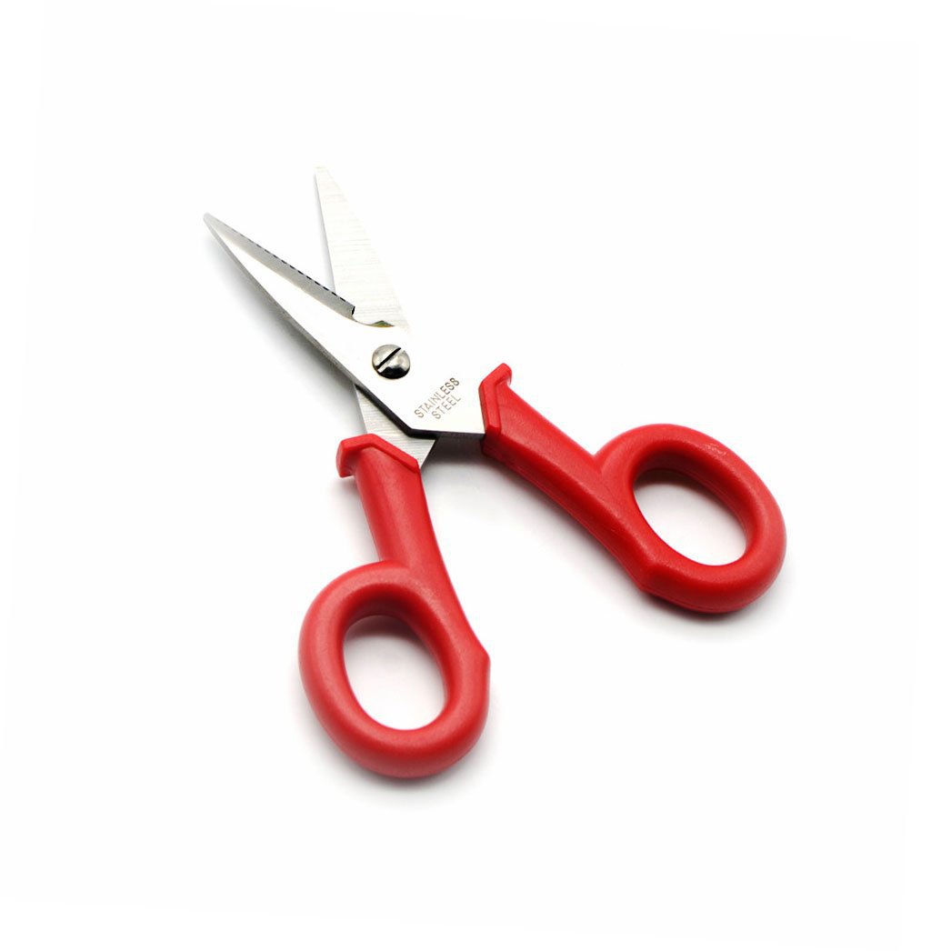 140mm Electrician Scissors Handy Wire Stripper Cable Fibre Optic Insulation DIY 3685