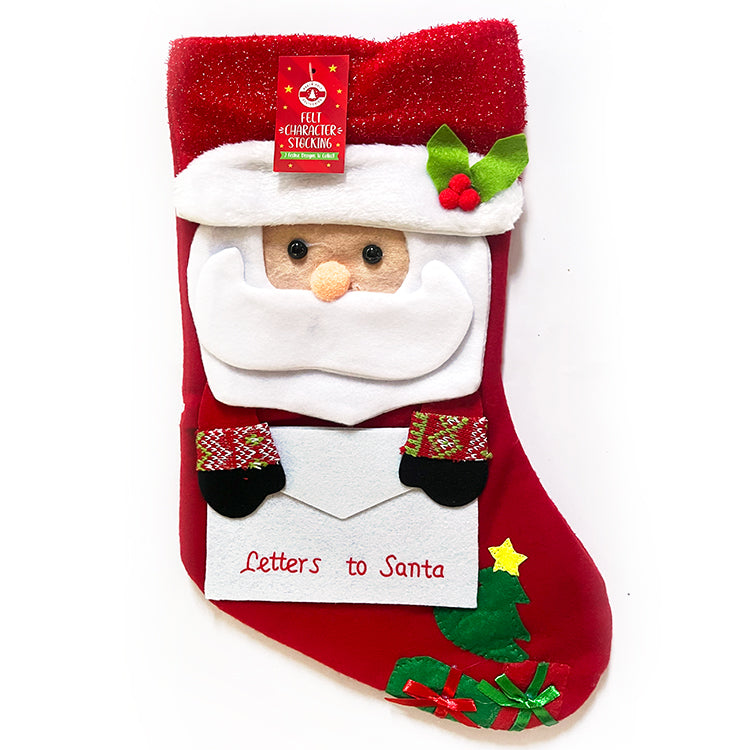 Large Santa Deluxe 3D Xmas Stocking