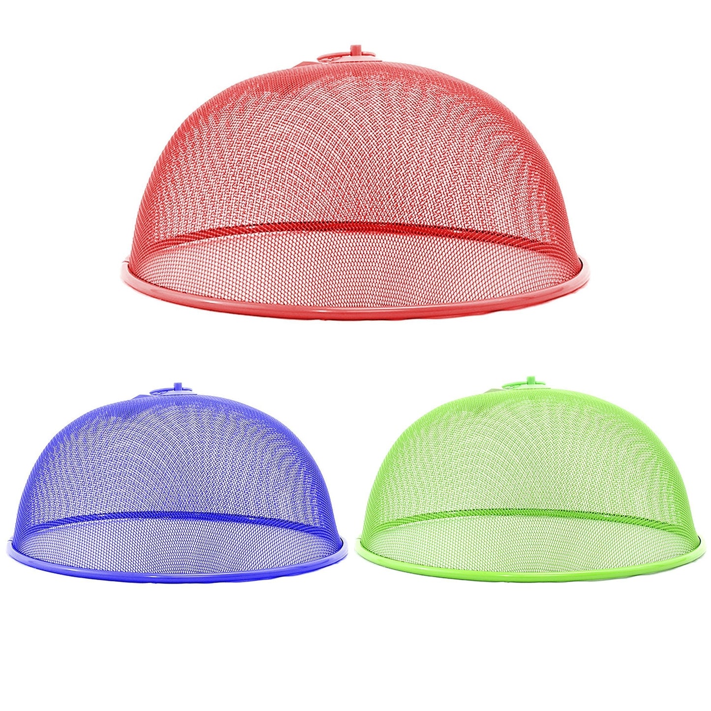 Round Metal Mesh Food Cover Dome 30 cm Assorted Colours 5014