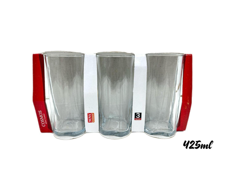 Nova Cosmos Drinking Glasses Tumbler 425Ml Pack Of 3 (Parcel Plus Rate)
