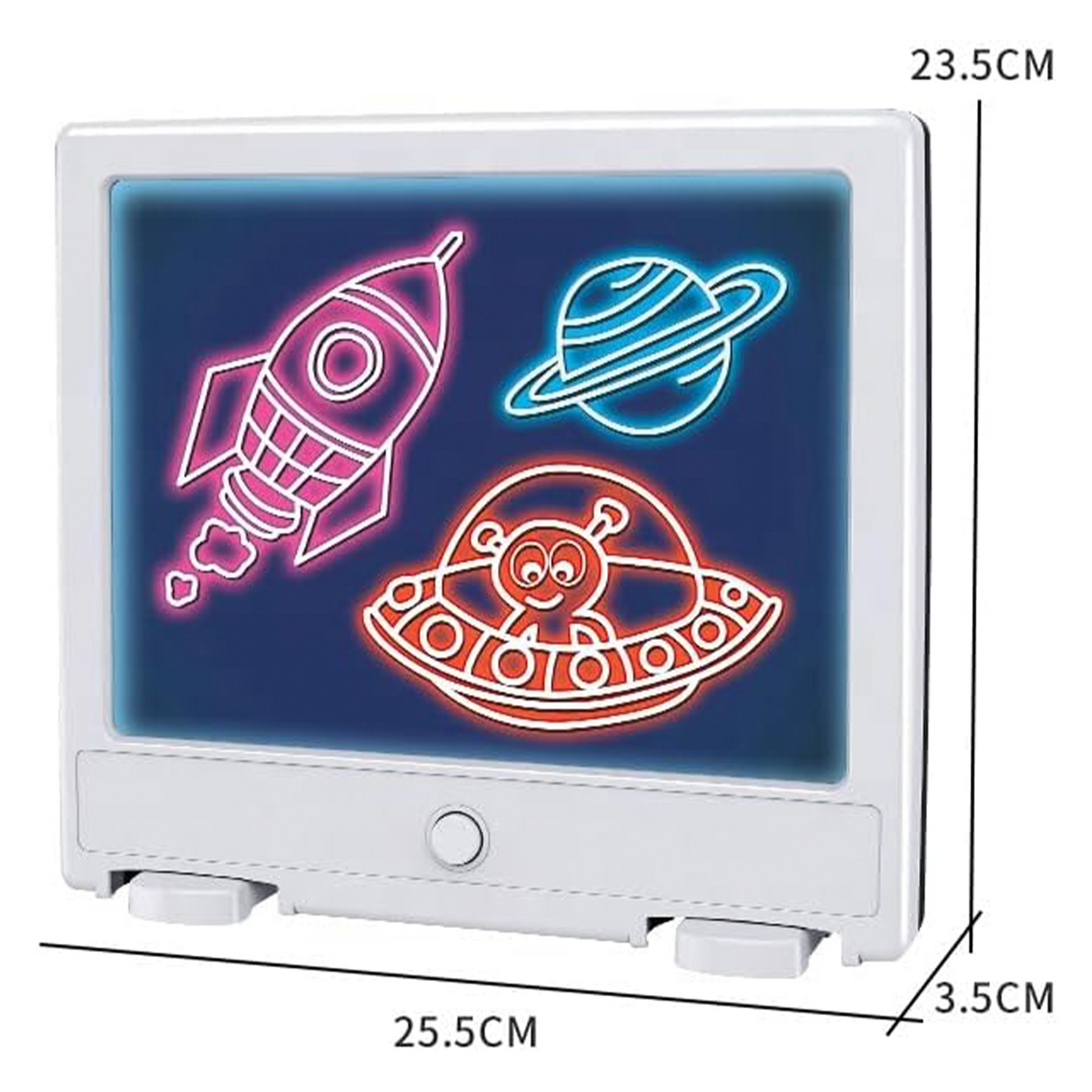 Glow Board Art - The Amazing Neon Effect Light Up Drawing Board Kids Educational 3D Tablet Light Effects Writing Board With Pen