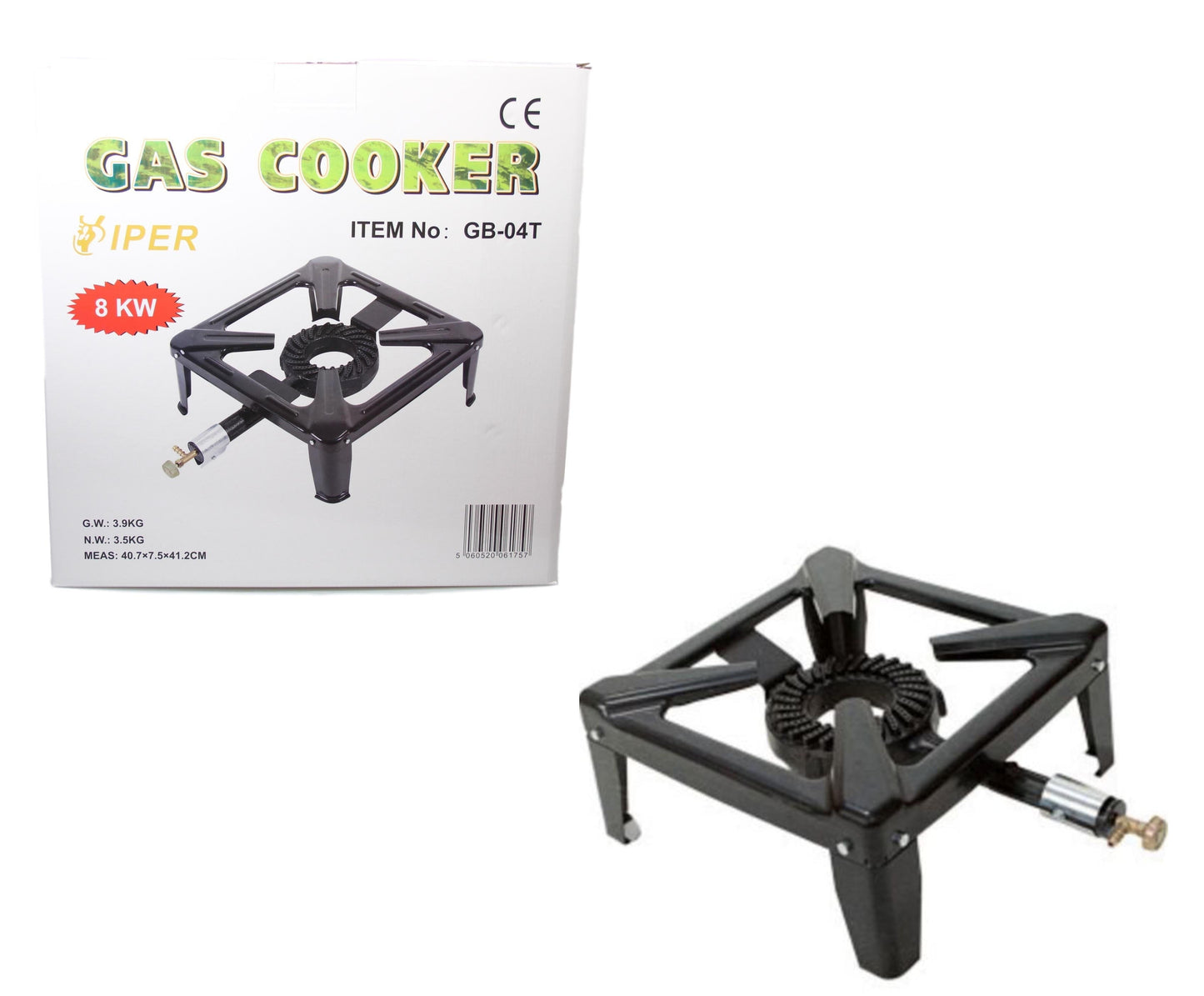 Single Gas Burner Viper Outdoor Camping Gas Stove 8kw 9967 / GB-04T p